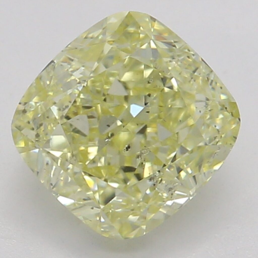 0.90 Ct. Fancy Yellow Cushion Diamond