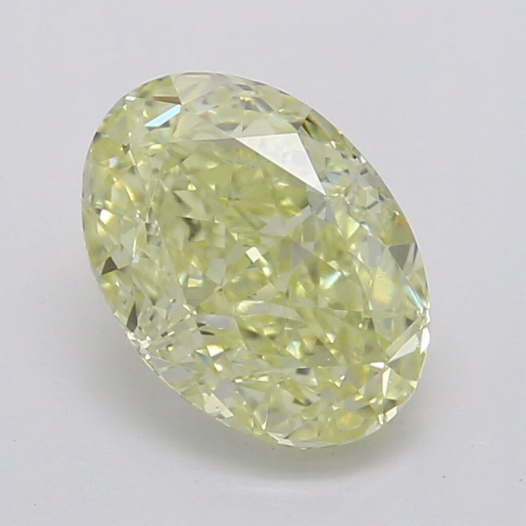 0.82 Ct. Fancy Yellow Oval Diamond
