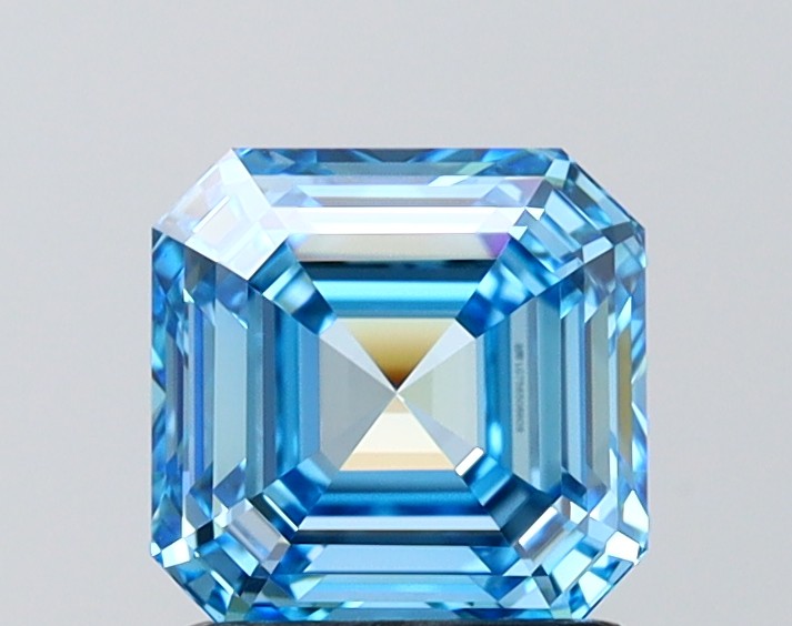 1.57 Ct. Fancy Vivid  Blue Asscher Lab Grown Diamond