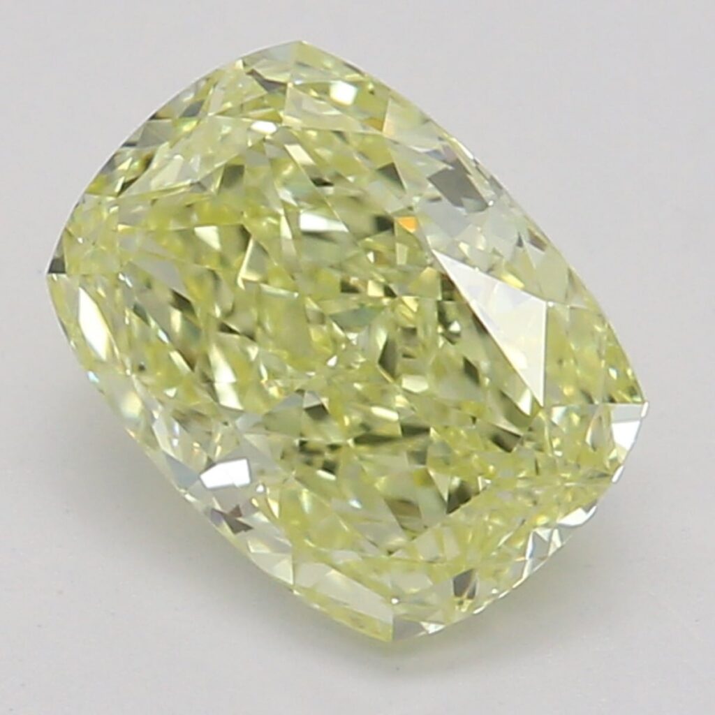 0.72 Ct. Fancy Yellow Cushion Diamond