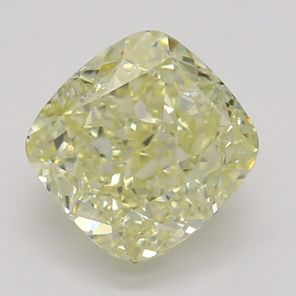 0.91 Ct. Fancy Yellow Cushion Diamond