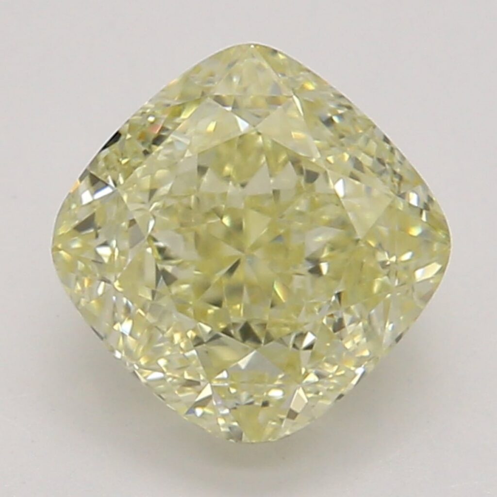 0.90 Ct. Fancy Yellow Cushion Diamond