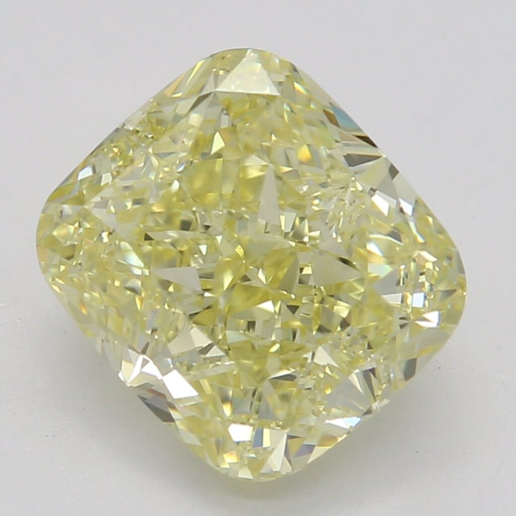 2.03 Ct. Fancy Yellow Cushion Diamond