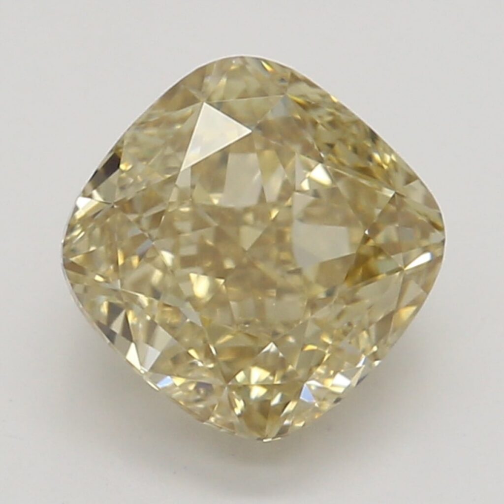 1.01 Ct. Fancy Yellow-Brown Cushion Diamond