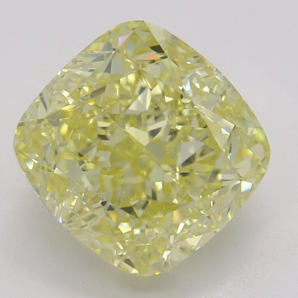 3.02 Ct. Fancy Yellow Cushion Diamond