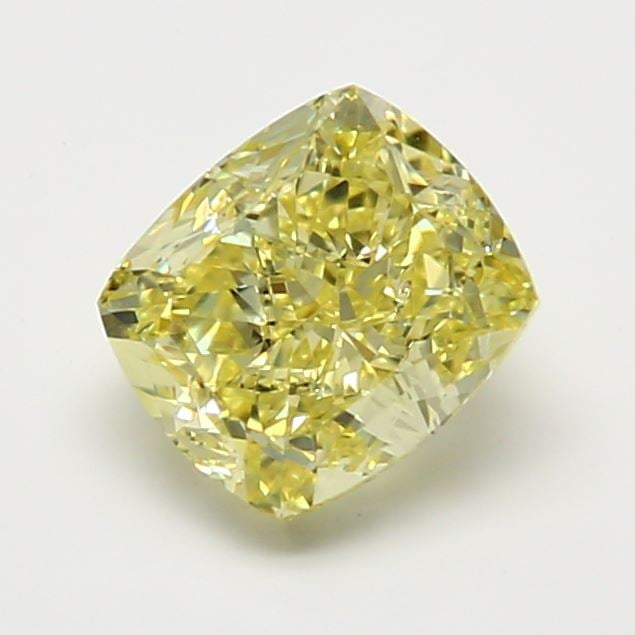 0.77 Ct. Fancy Yellow Cushion Diamond
