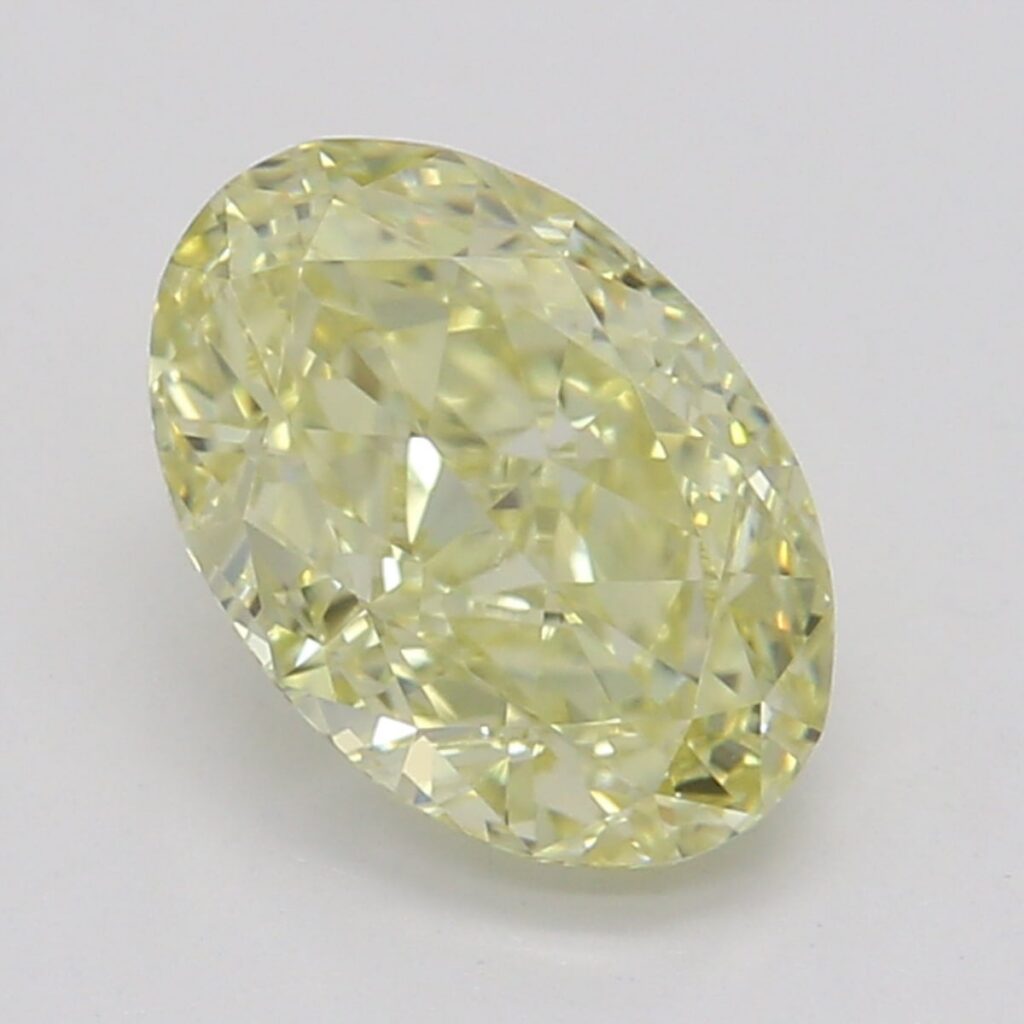 0.82 Ct. Fancy Yellow Oval Diamond
