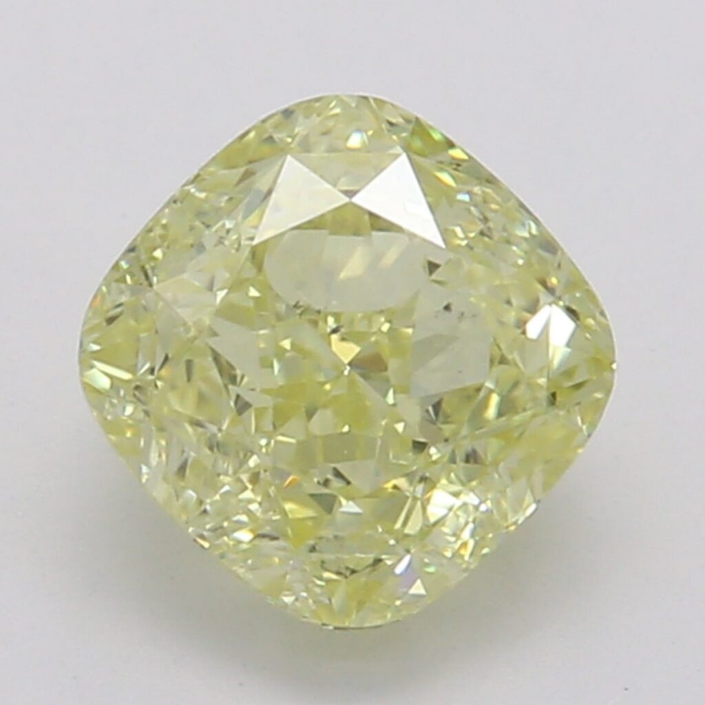 0.80 Ct. Fancy Yellow Cushion Diamond