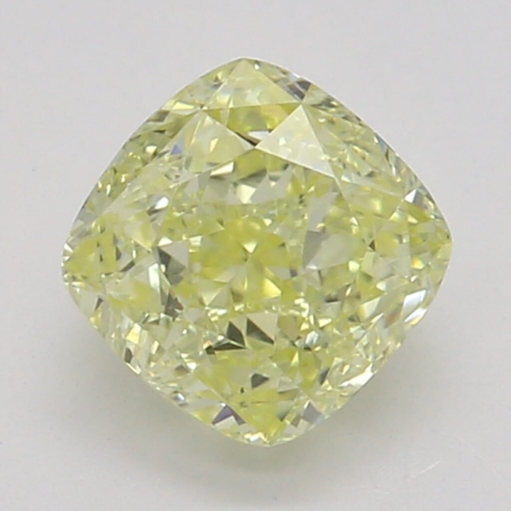 0.59 Ct. Fancy Yellow Cushion Diamond