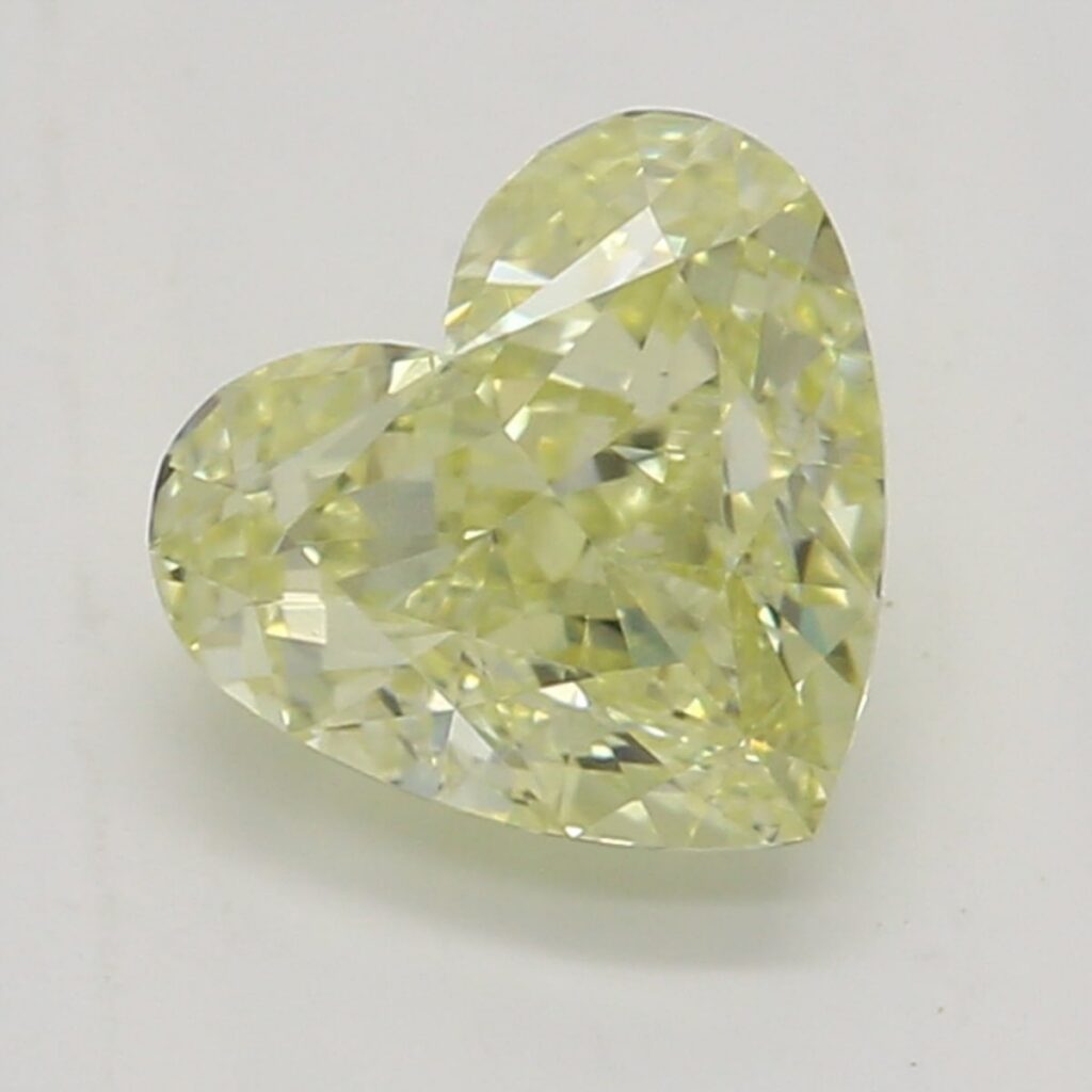 0.71 Ct. Fancy Yellow Heart Diamond