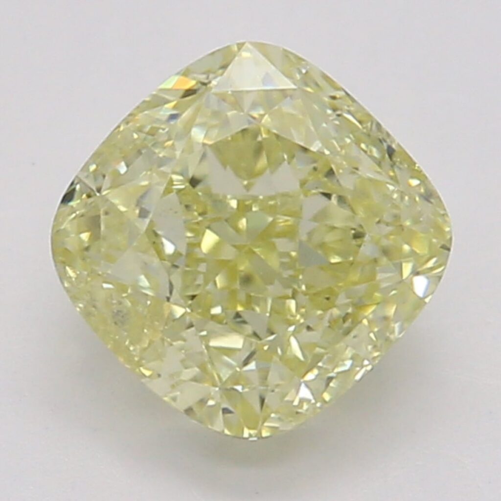 0.71 Ct. Fancy Yellow Cushion Diamond