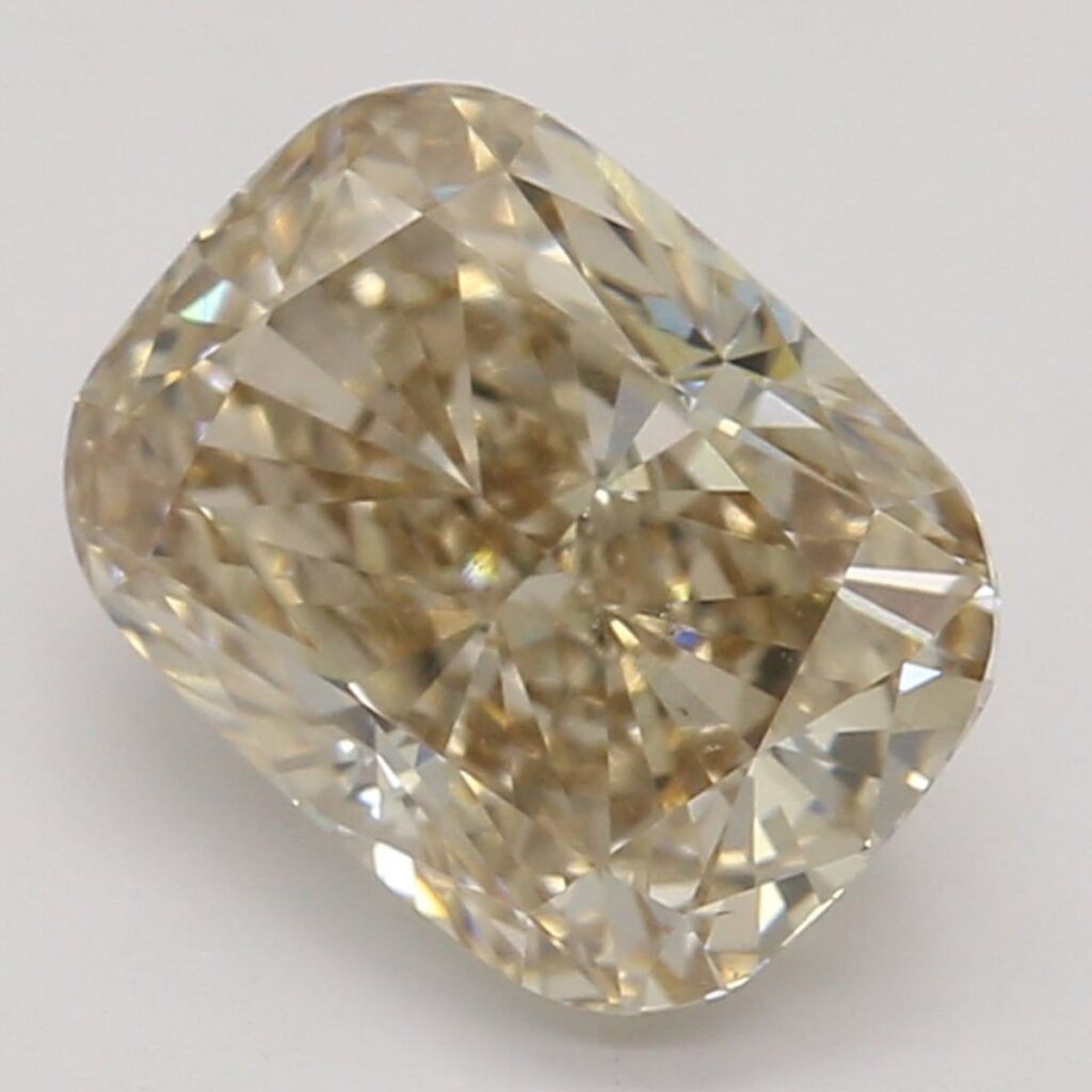 1.08 Ct. Fancy Yellow-Brown Cushion Diamond