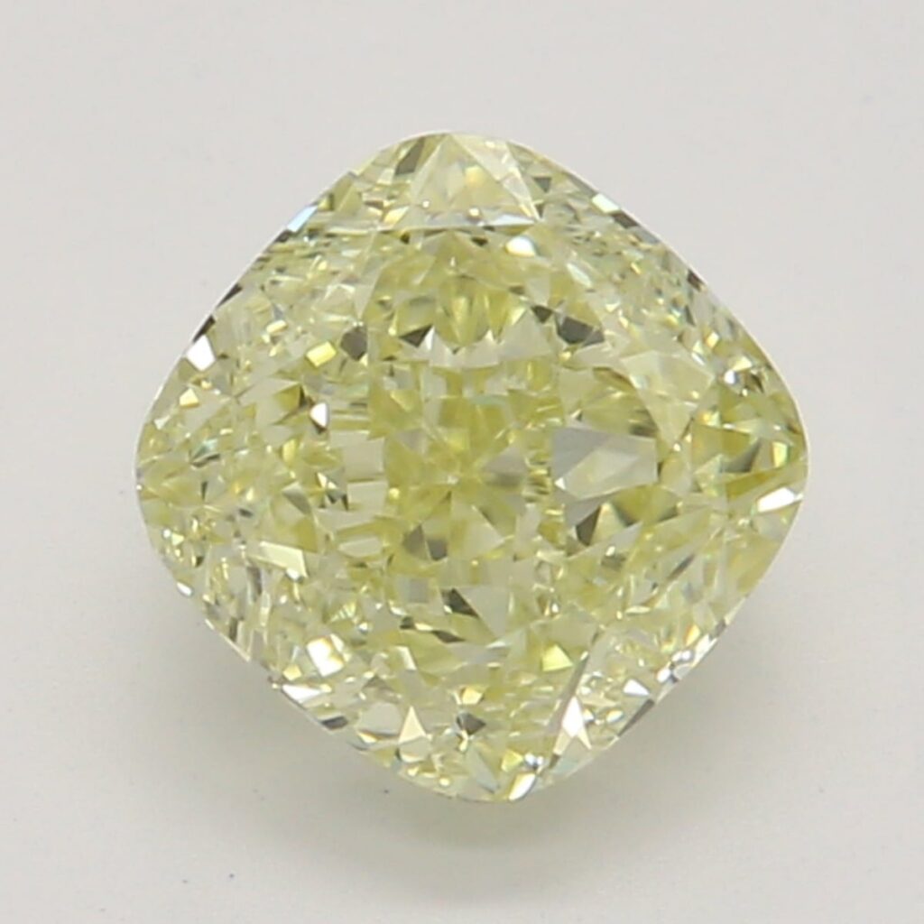 0.70 Ct. Fancy Yellow Cushion Diamond