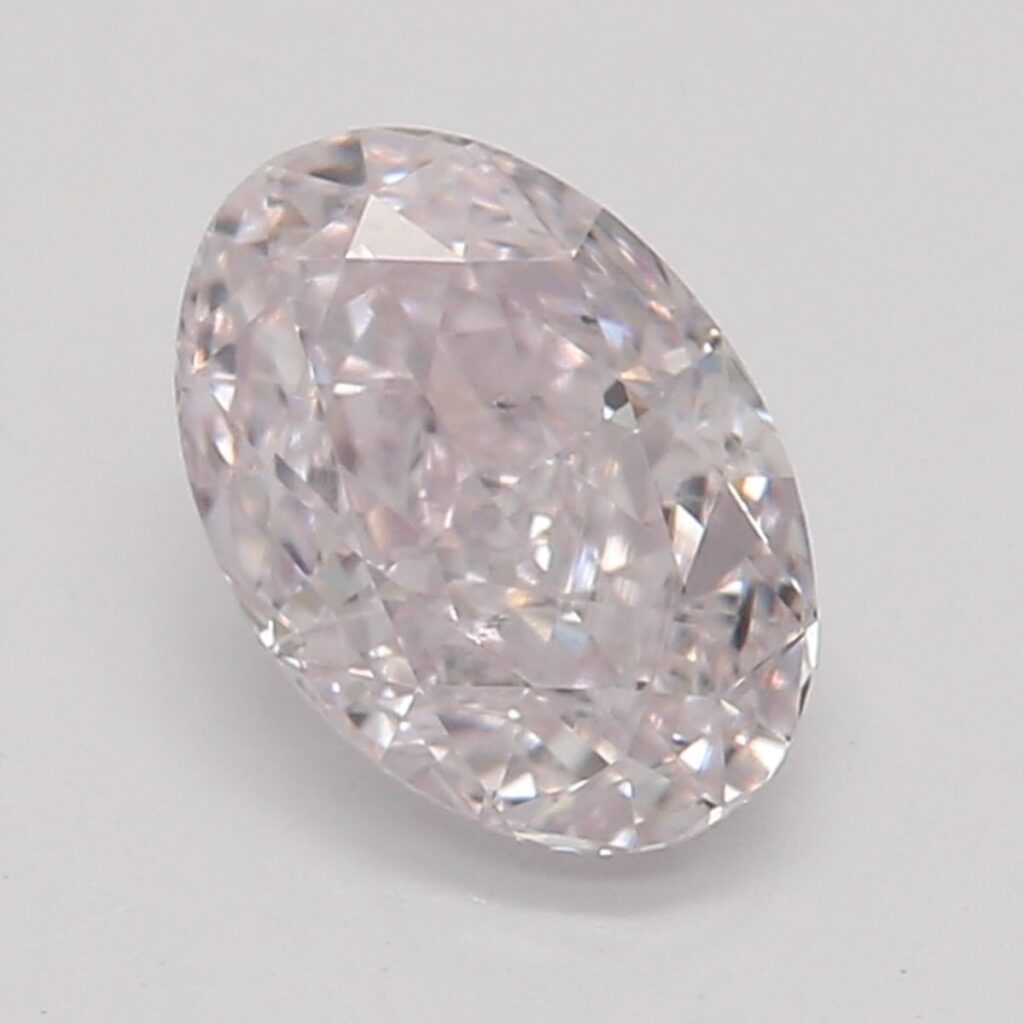 0.59 Ct. Light Pink Oval Diamond