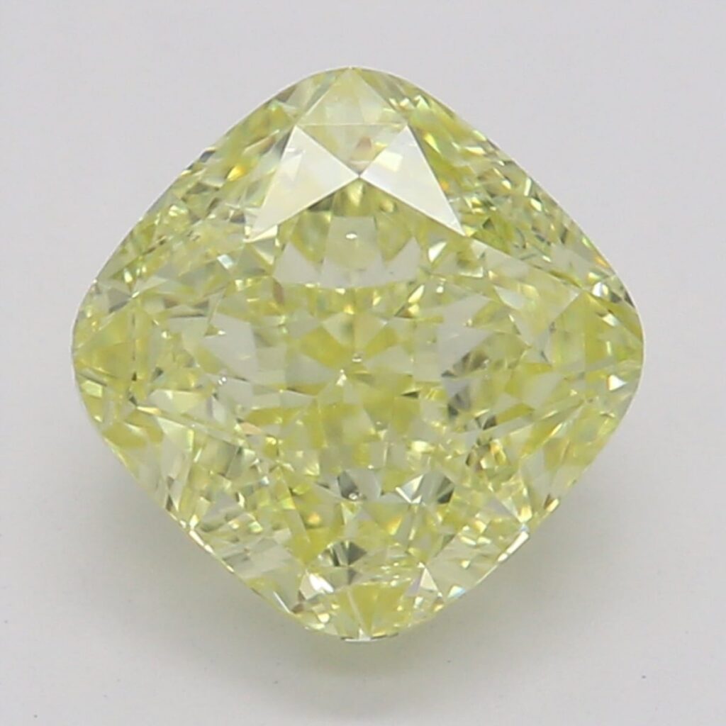 1.08 Ct. Fancy Yellow Cushion Diamond