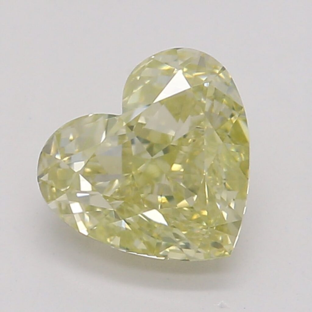 0.72 Ct. Fancy Yellow Heart Diamond