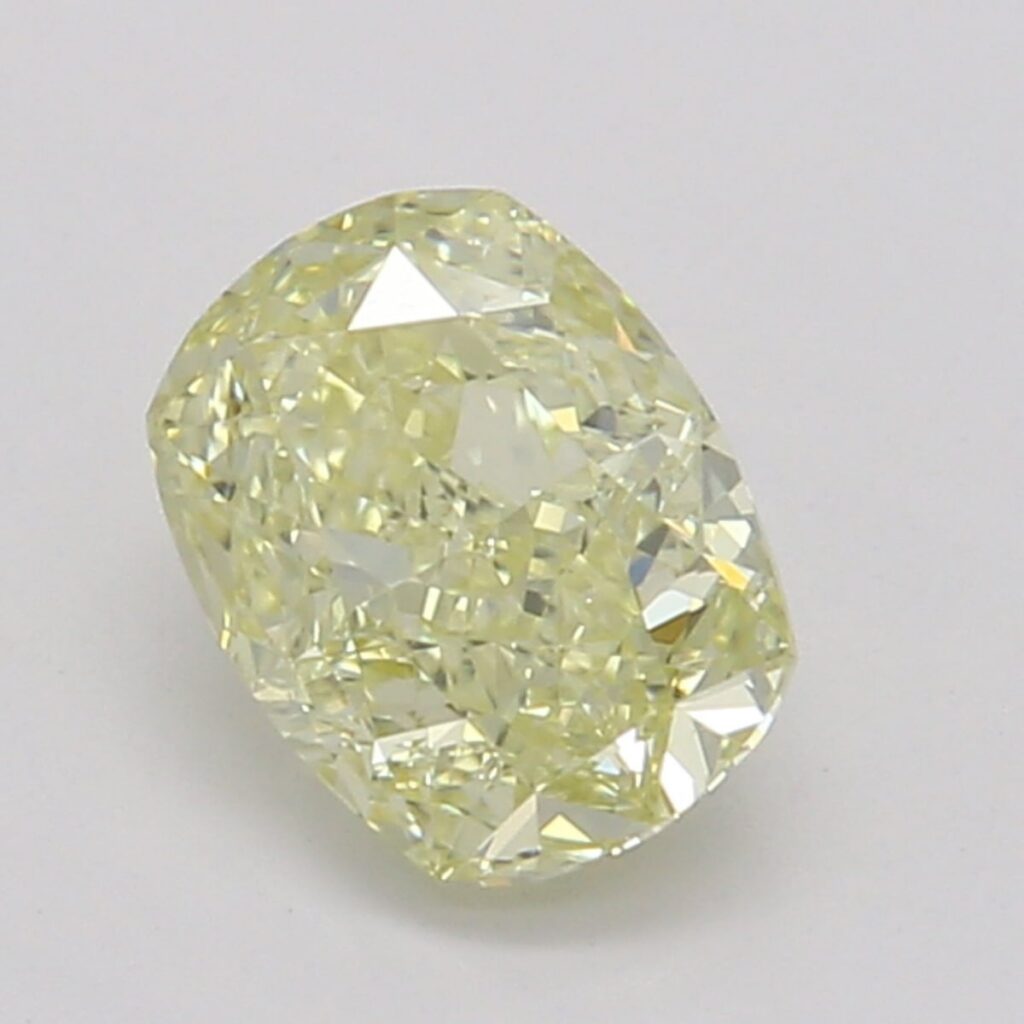 0.46 Ct. Fancy Yellow Cushion Diamond