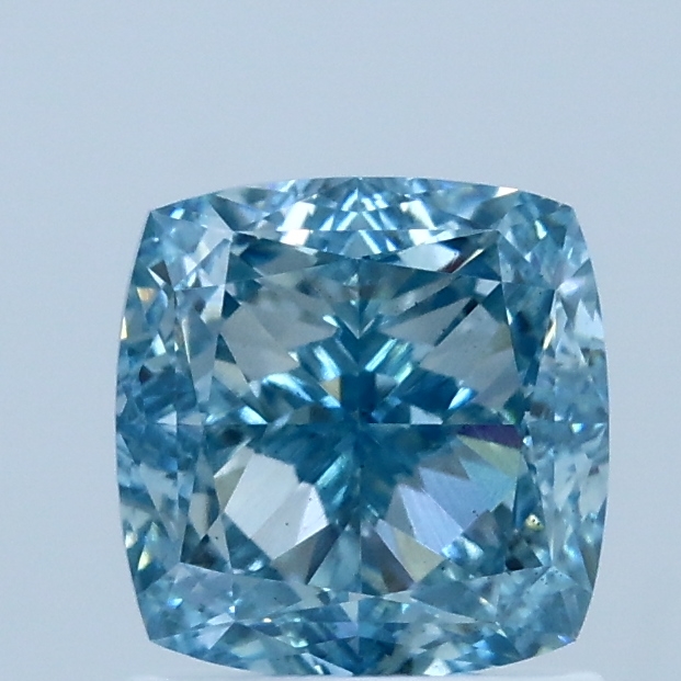 1.53 Ct. Fancy Intense Blue Cushion Lab Grown Diamond