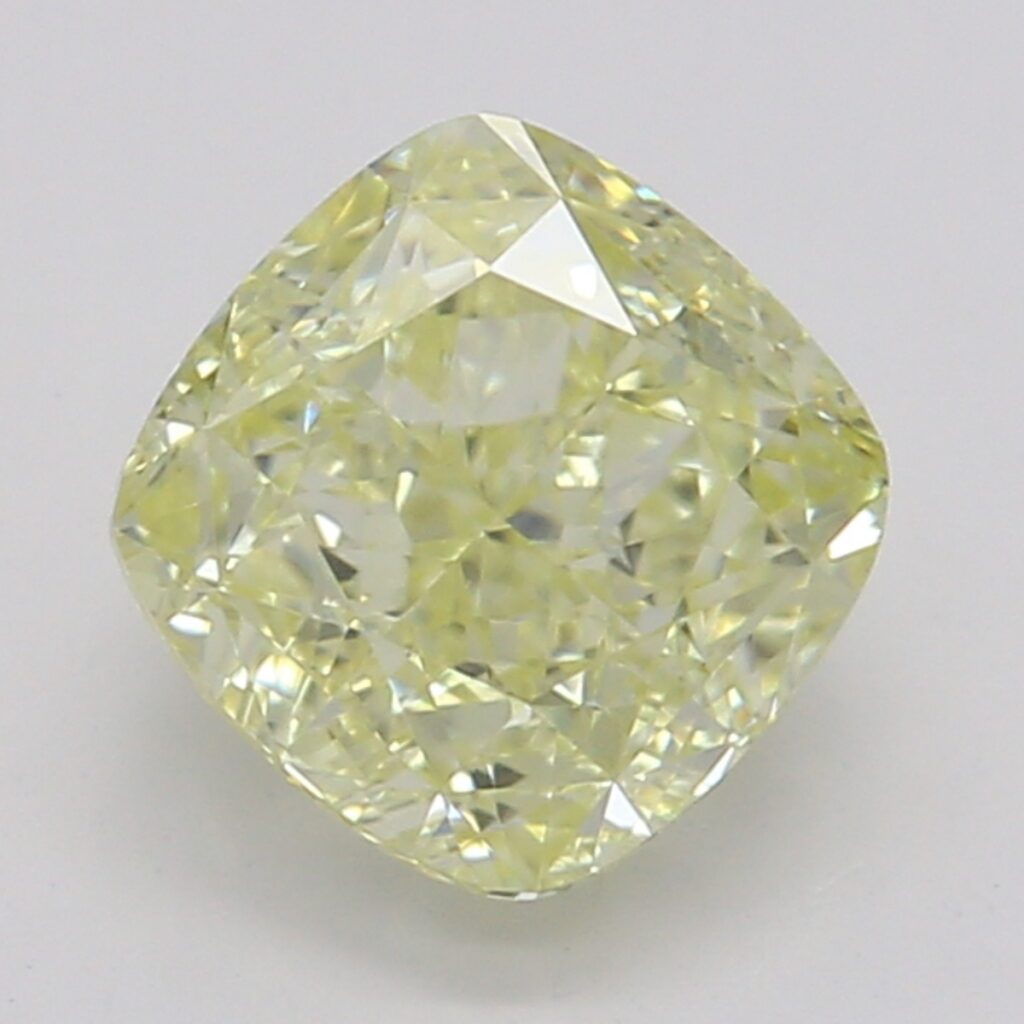 0.80 Ct. Fancy Yellow Cushion Diamond
