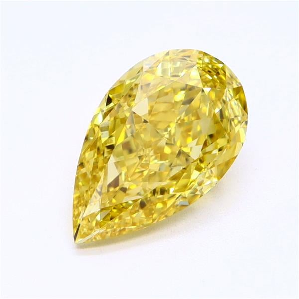 1.02 Ct. Deep Yellow Pear Diamond