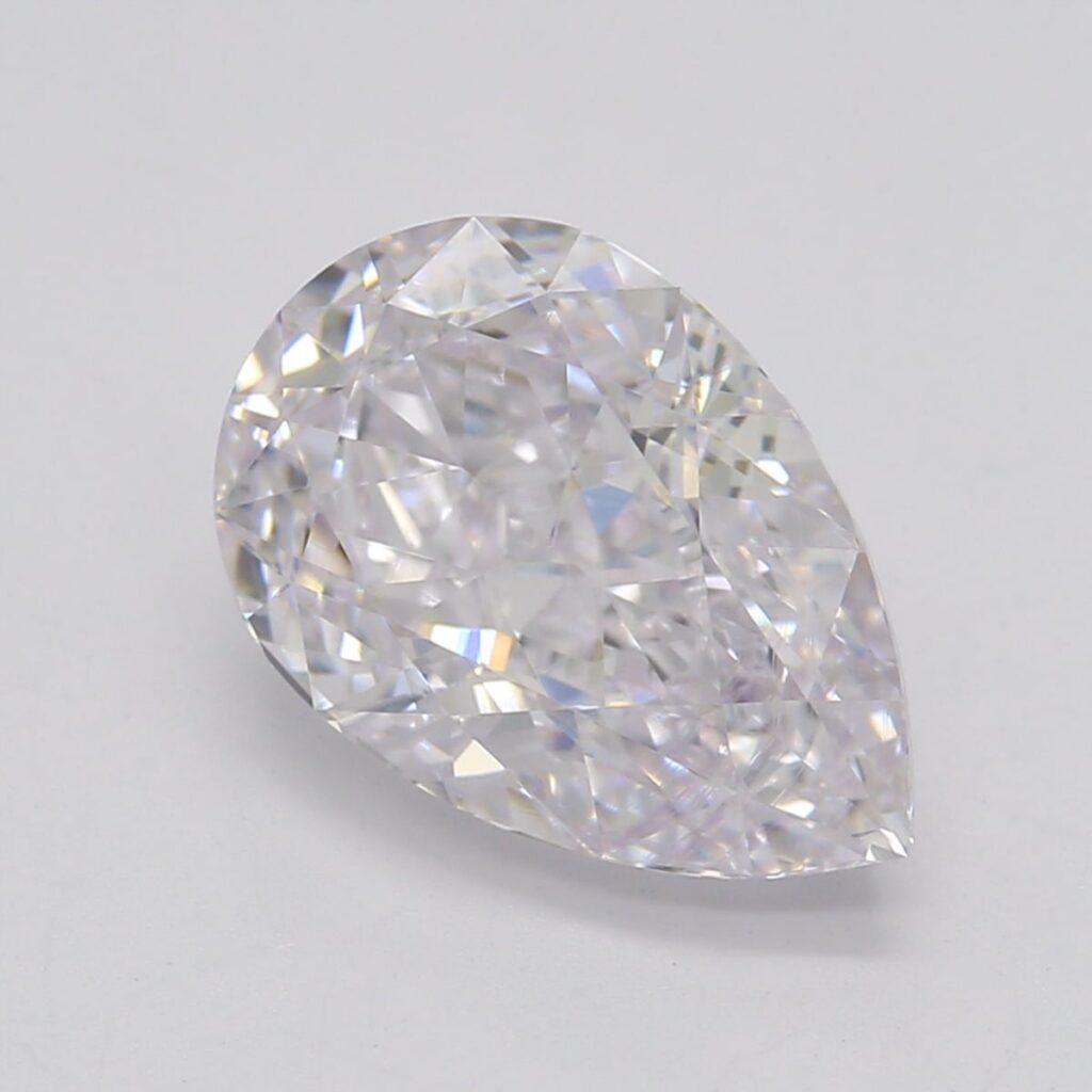 1.70 Ct. Very Light Pink Pear Diamond