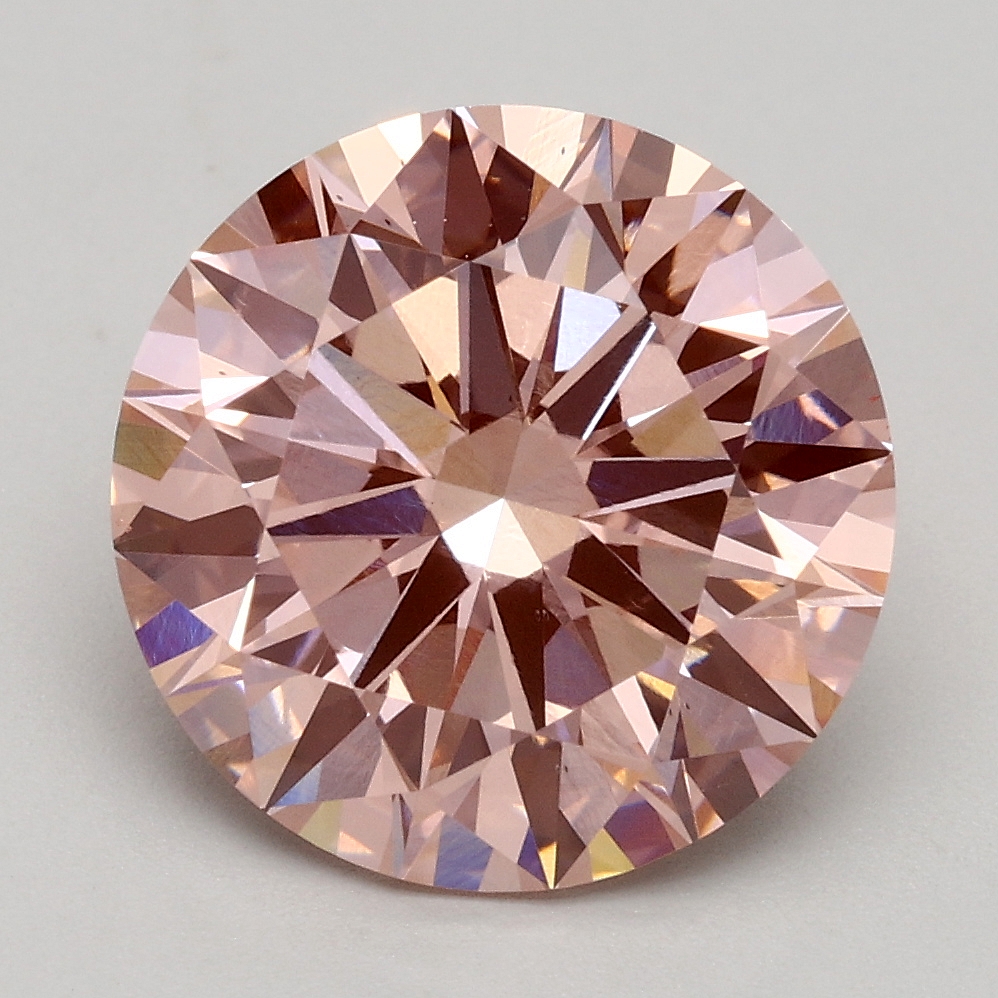 3.22 Ct. Fancy Intense Pink Round Lab Grown Diamond