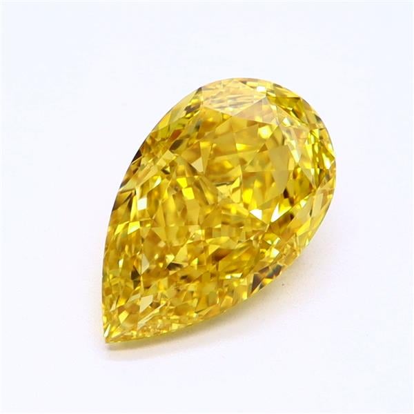 1.04 Ct. Deep Yellow Pear Diamond