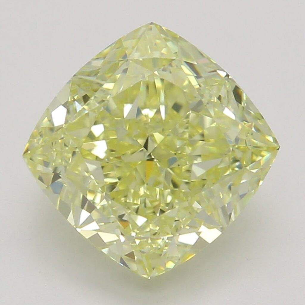 2.16 Ct. Fancy Yellow Cushion Diamond