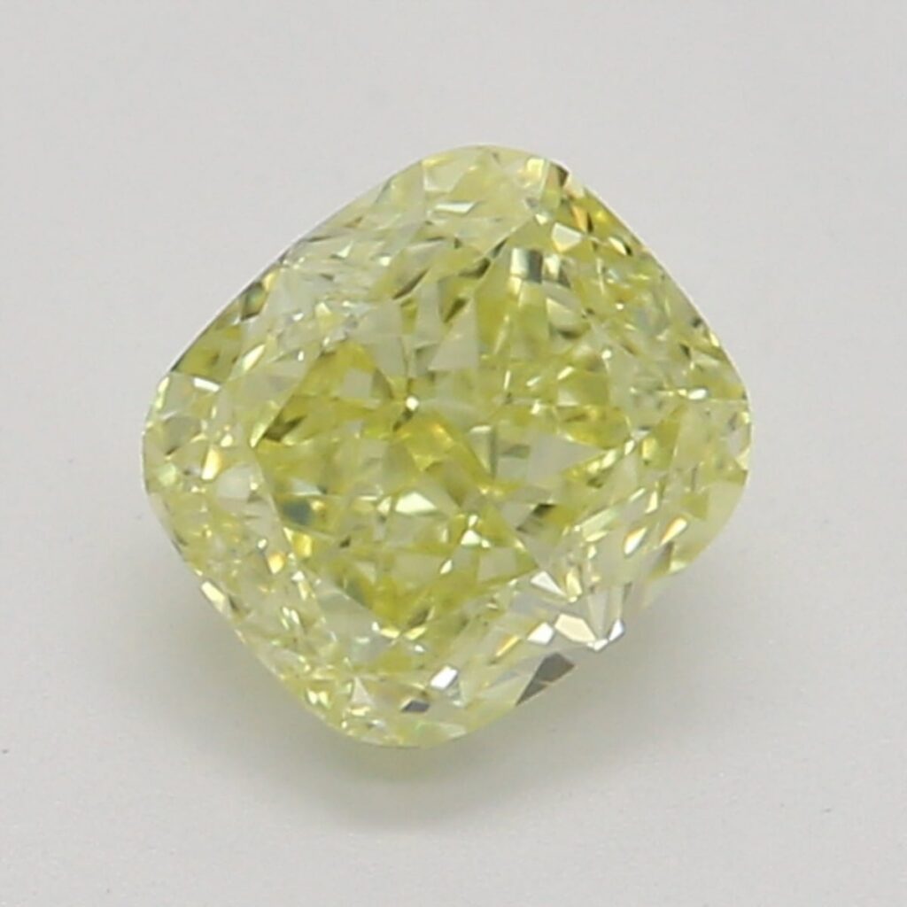 0.36 Ct. Fancy Yellow Cushion Diamond