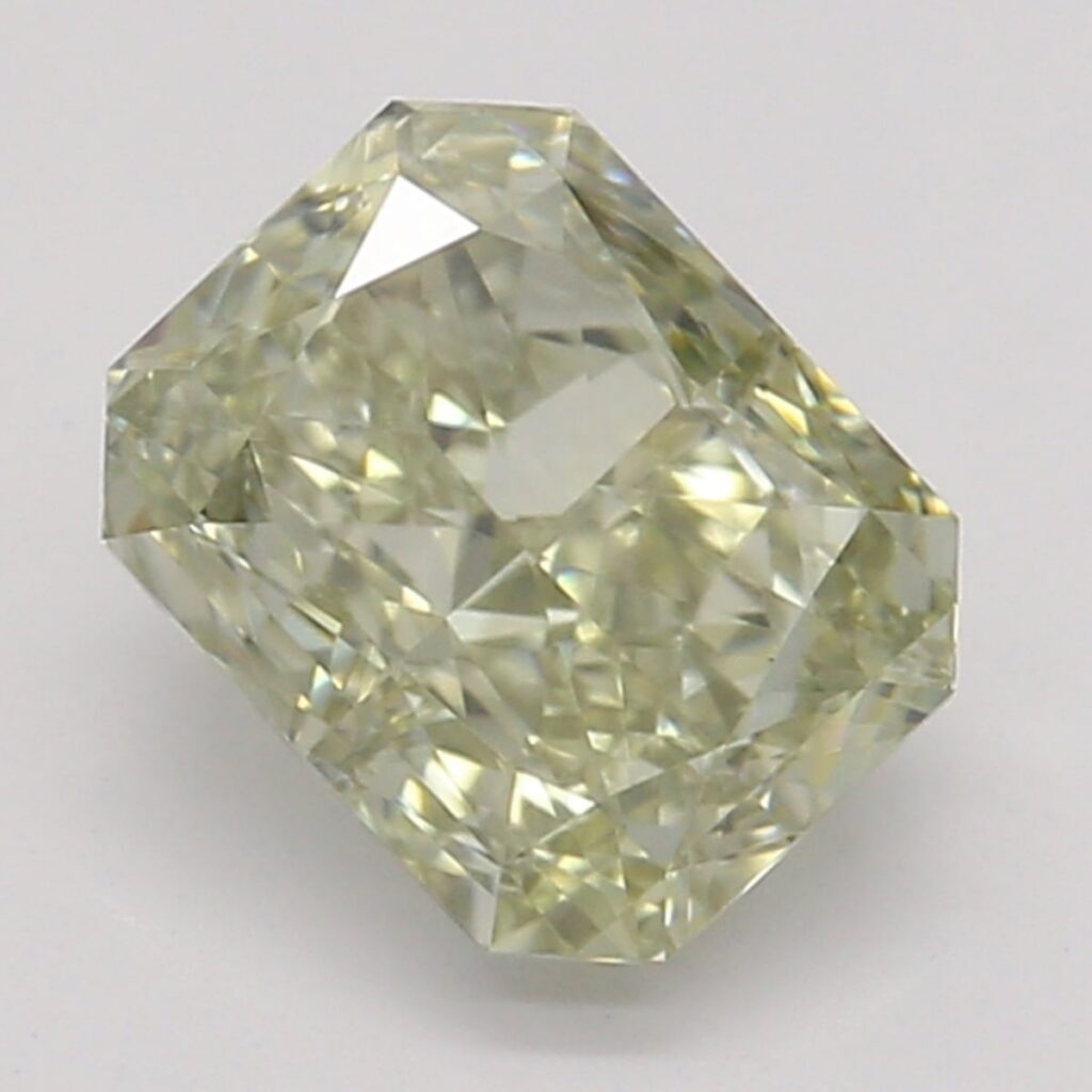 0.71 Ct. Fancy Grayish Greenish Yellow Radiant Diamond