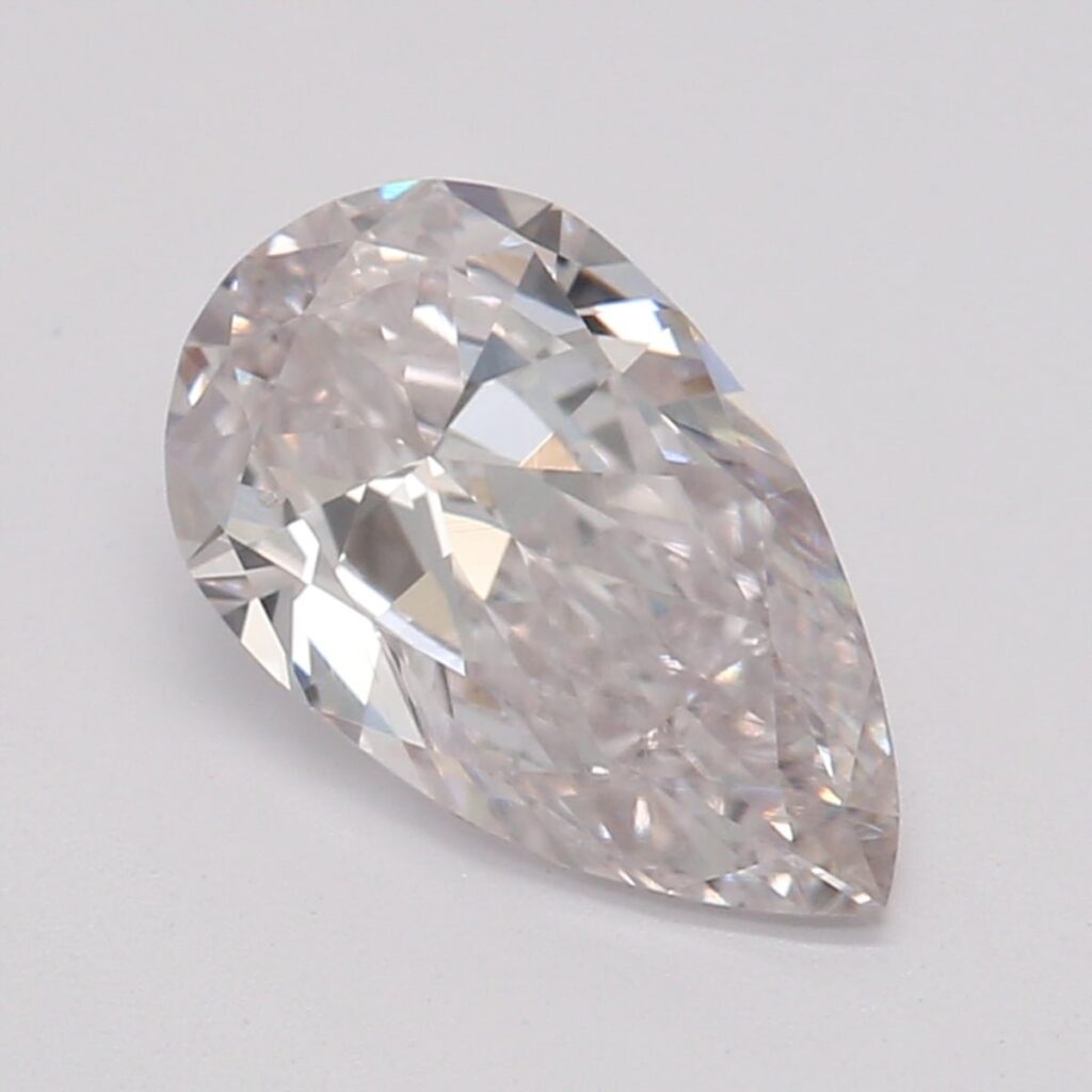 0.72 Ct. Very Light Pink Pear Diamond