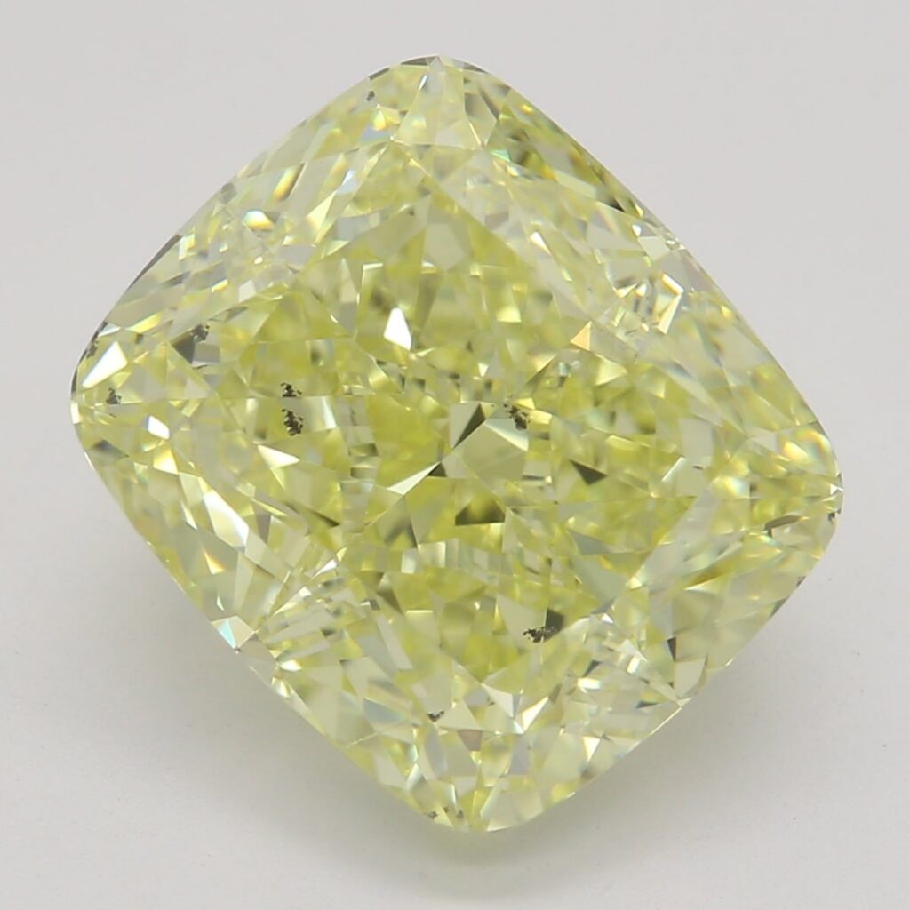 5.08 Ct. Fancy Yellow Cushion Diamond