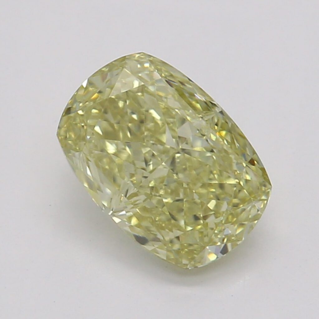 0.82 Ct. Fancy Brownish Greenish Yellow Cushion Diamond