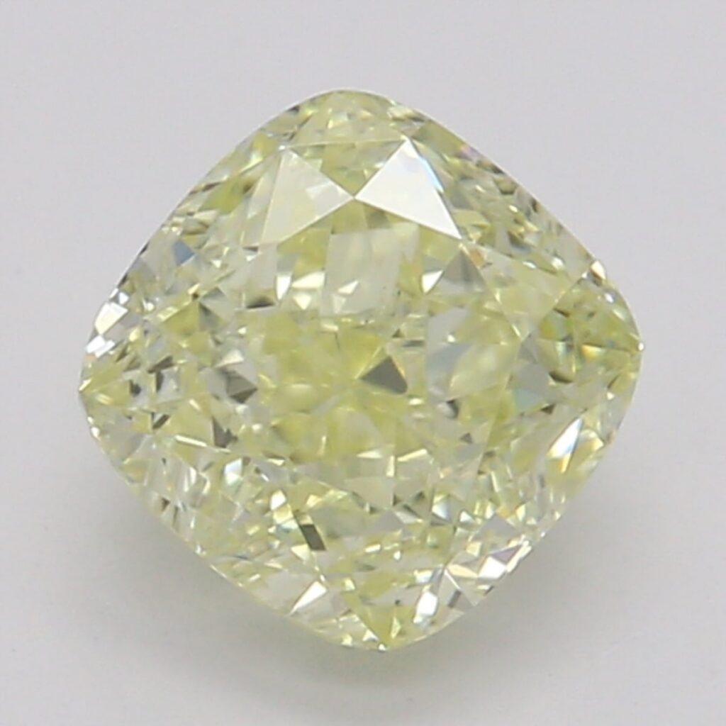 0.63 Ct. Fancy Yellow Cushion Diamond