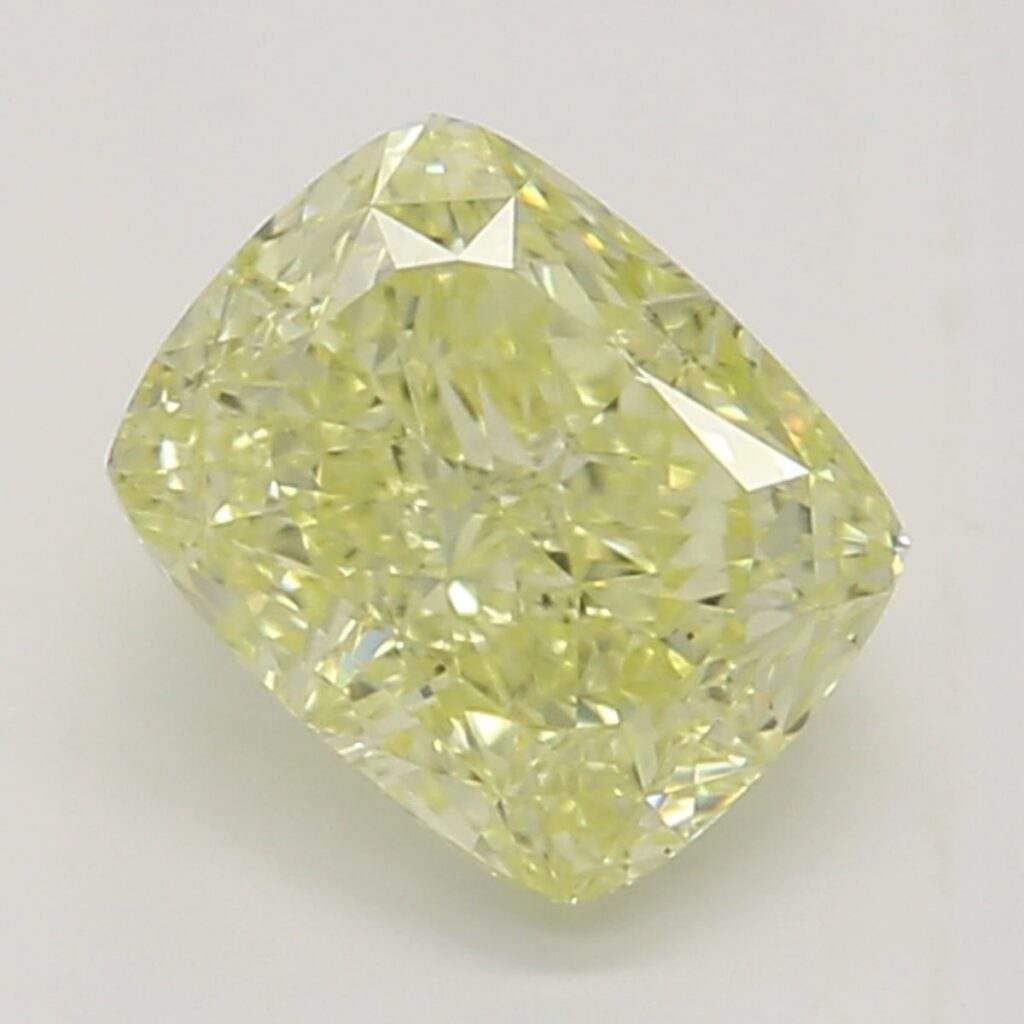 0.64 Ct. Fancy Yellow Cushion Diamond