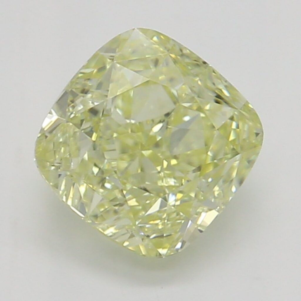 0.77 Ct. Fancy Yellow Cushion Diamond