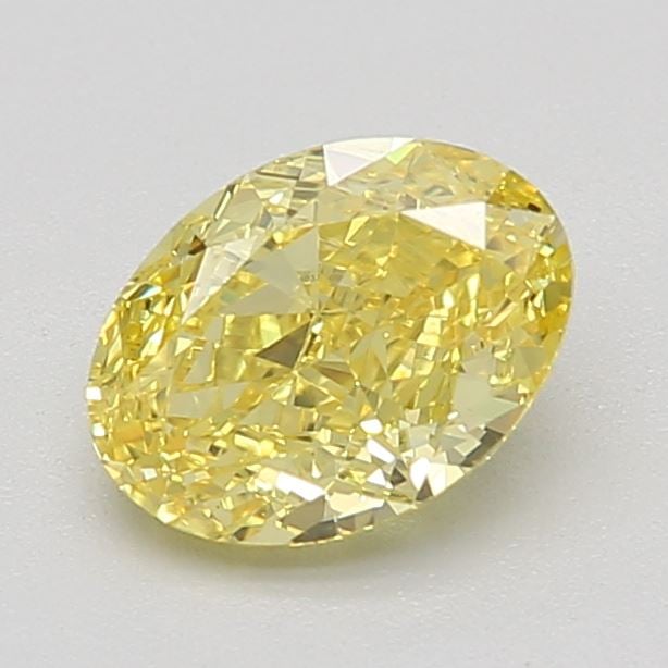 0.73 Ct. Fancy Vivid Yellow Oval Diamond