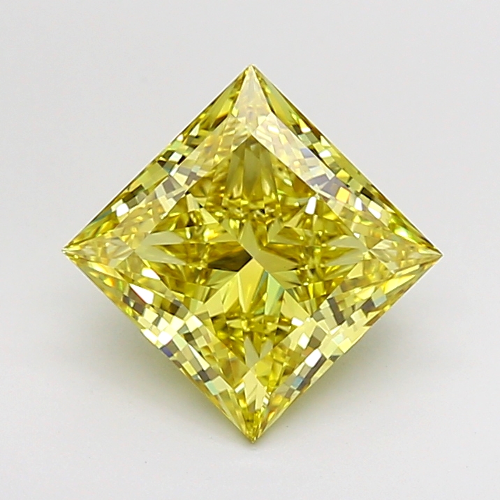 3.00 Ct. Fancy Intense  Yellow Princess Lab Grown Diamond