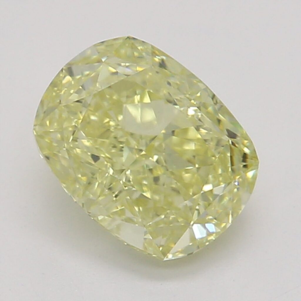 0.80 Ct. Fancy Yellow Cushion Diamond