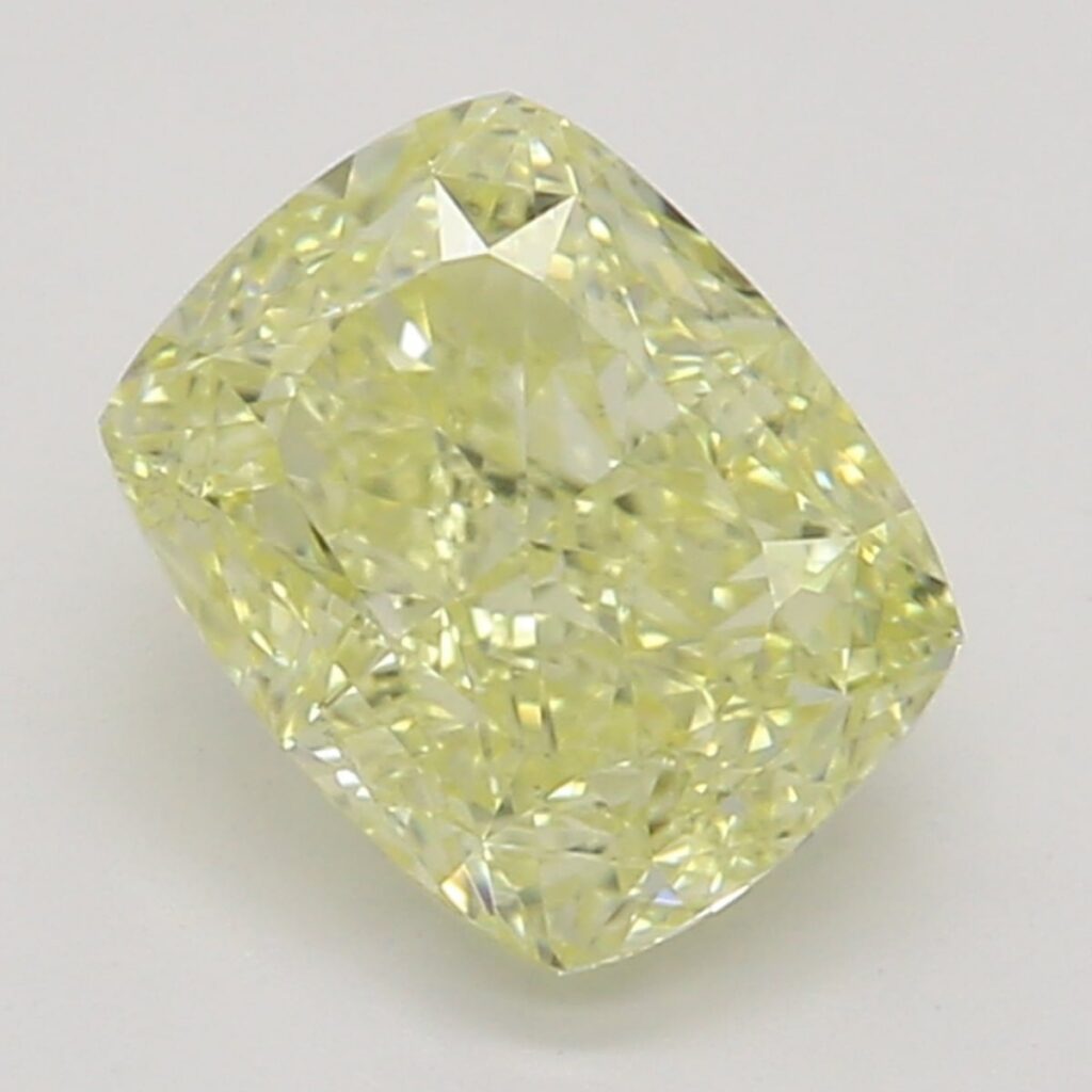 0.72 Ct. Fancy Yellow Cushion Diamond