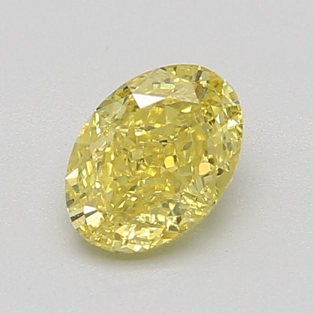 0.51 Ct. Fancy Intense Yellow Oval Diamond