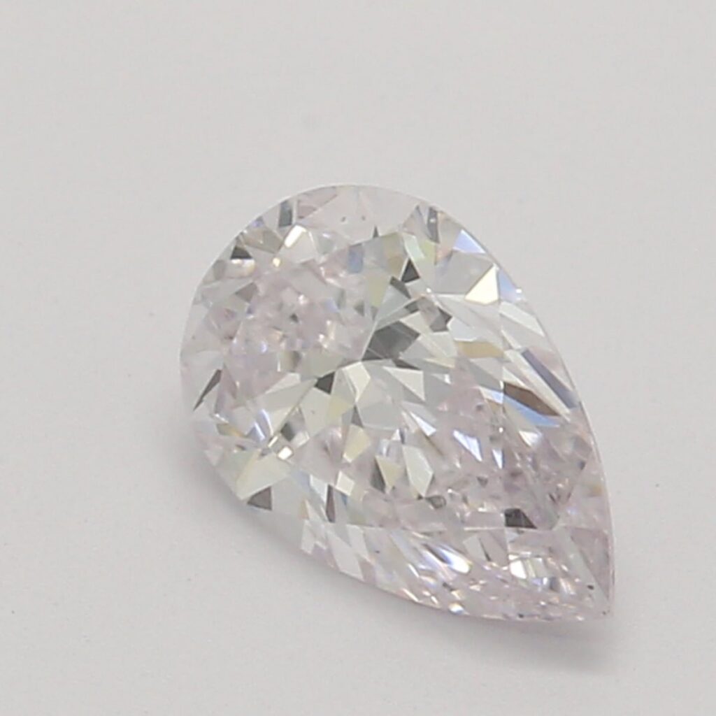 0.29 Ct. Very Light Pink Pear Diamond