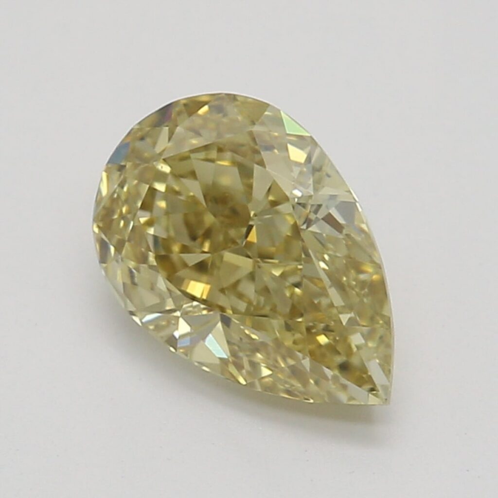 0.71 Ct. Fancy Brownish Yellow Pear Diamond