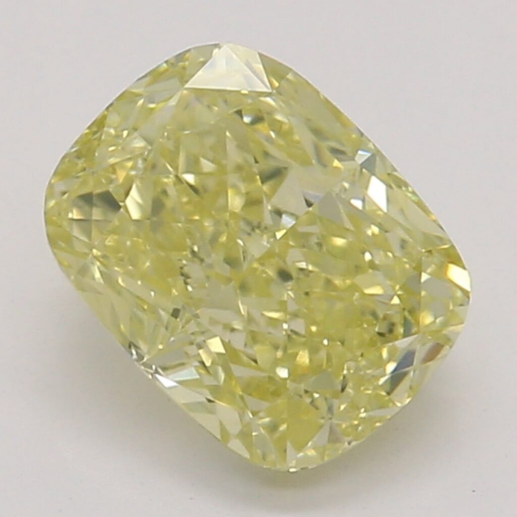 0.81 Ct. Fancy Yellow Cushion Diamond