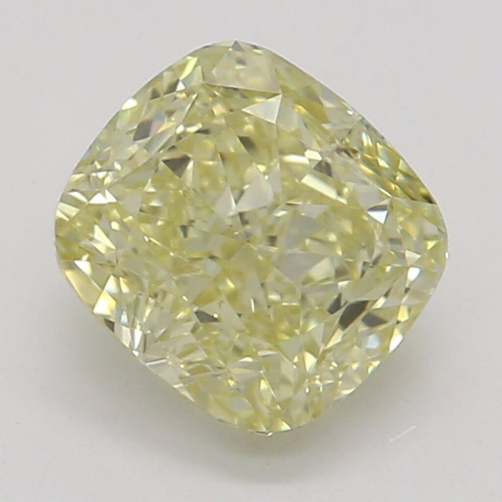 0.80 Ct. Fancy Yellow Cushion Diamond