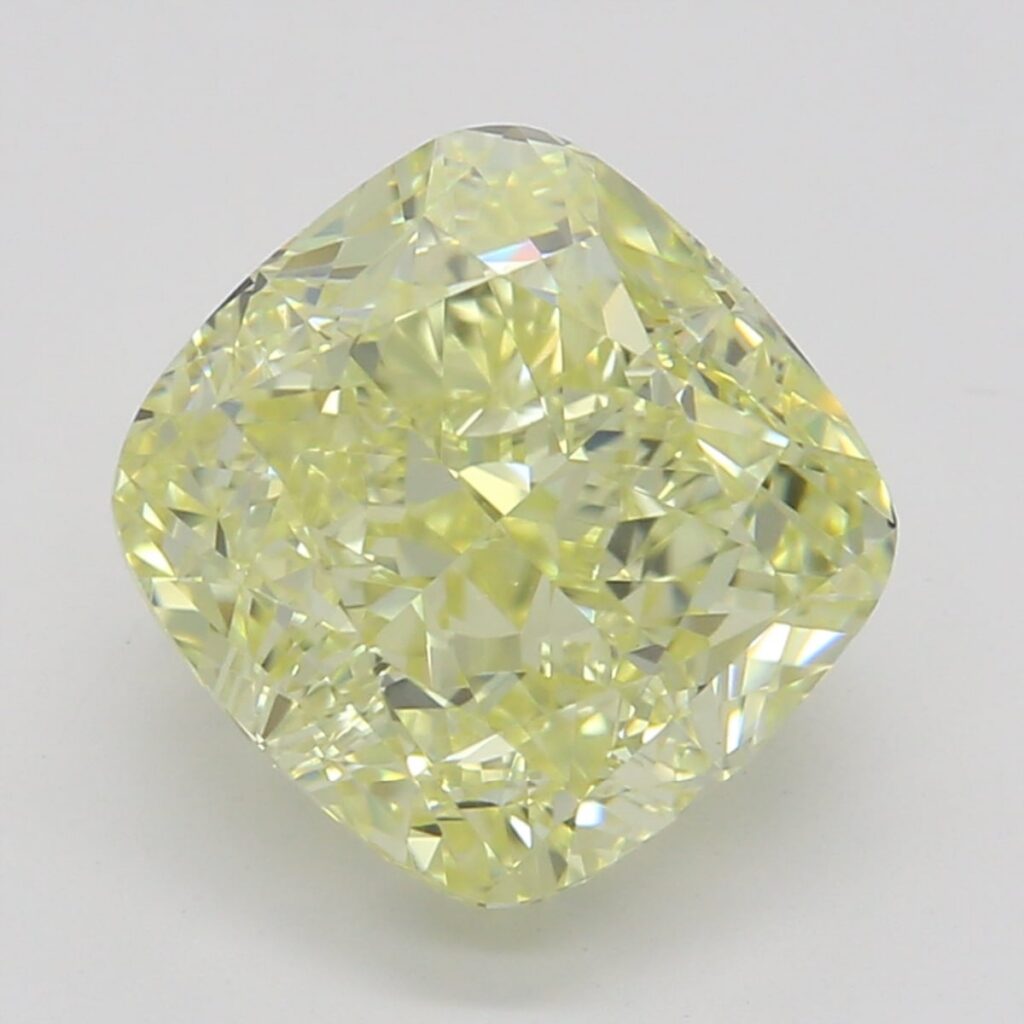 2.06 Ct. Fancy Yellow Cushion Diamond