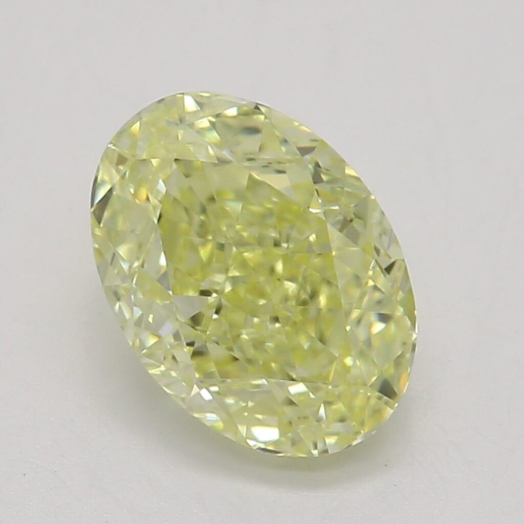 0.92 Ct. Fancy Yellow Oval Diamond