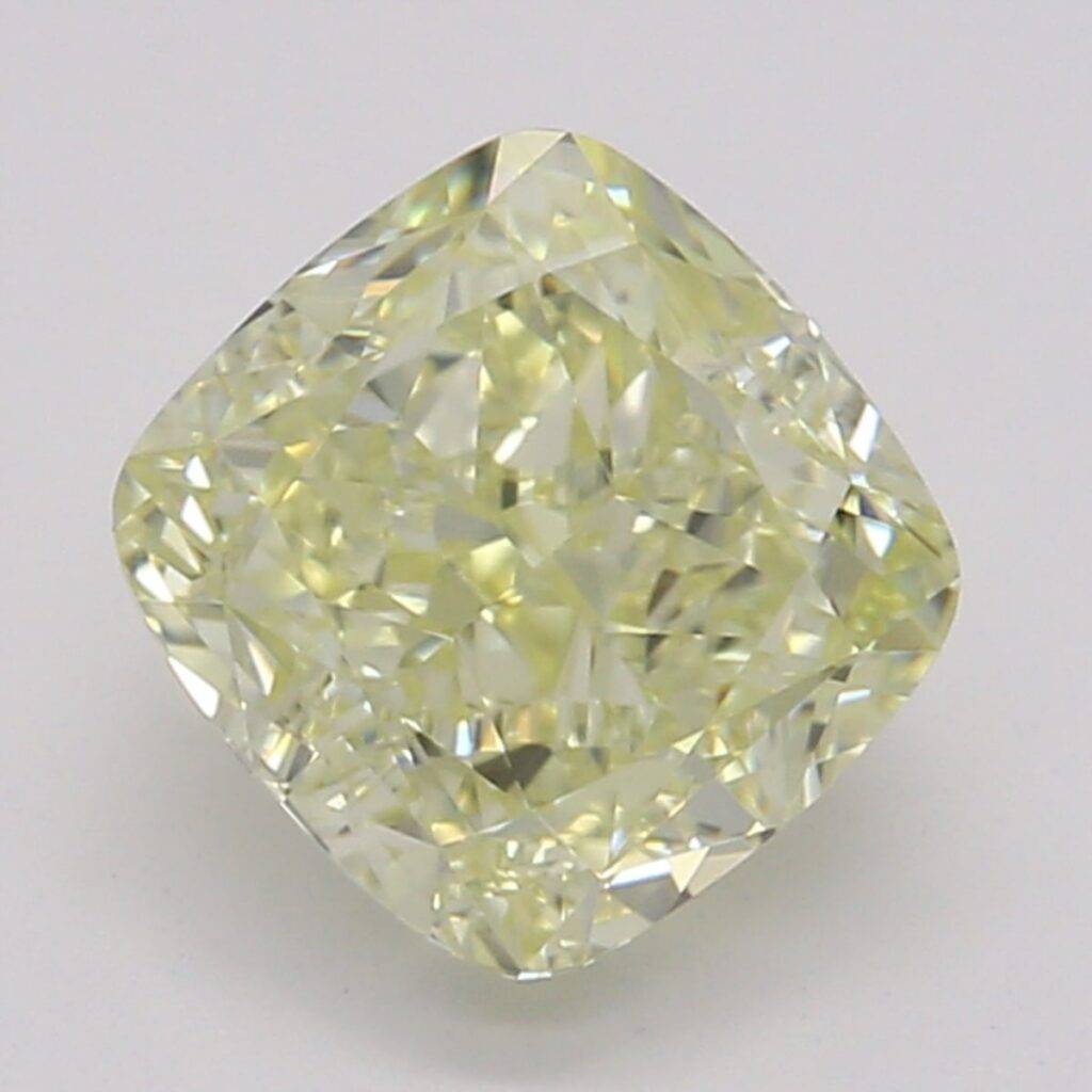 0.90 Ct. Fancy Yellow Cushion Diamond