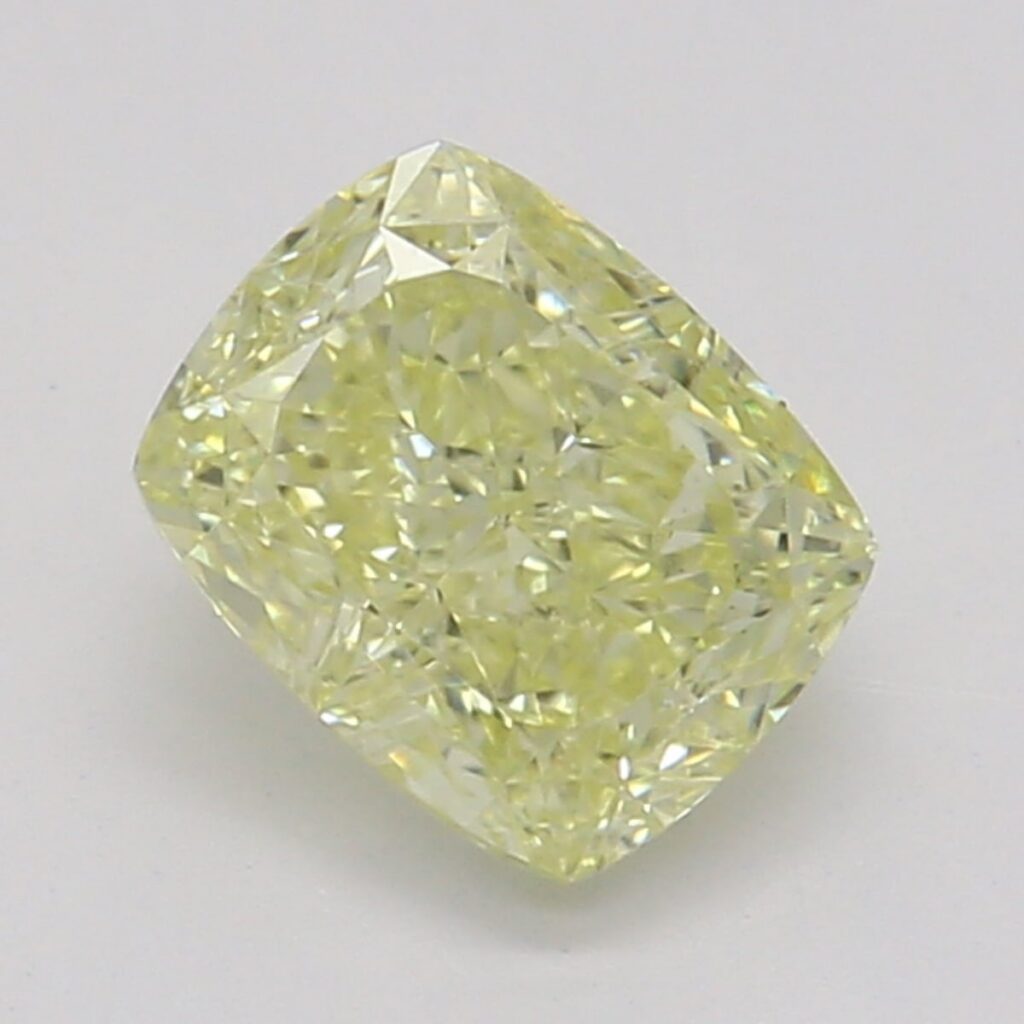 0.53 Ct. Fancy Yellow Cushion Diamond
