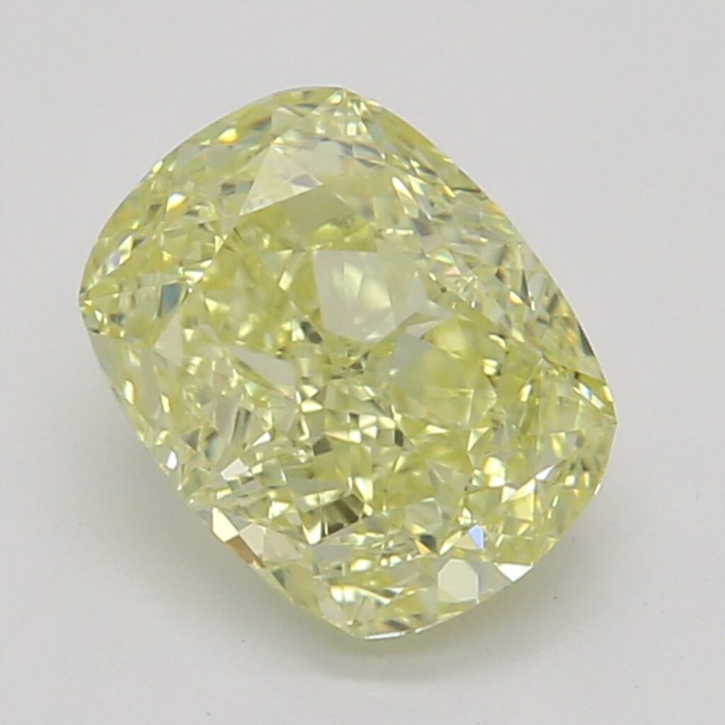 0.80 Ct. Fancy Yellow Cushion Diamond